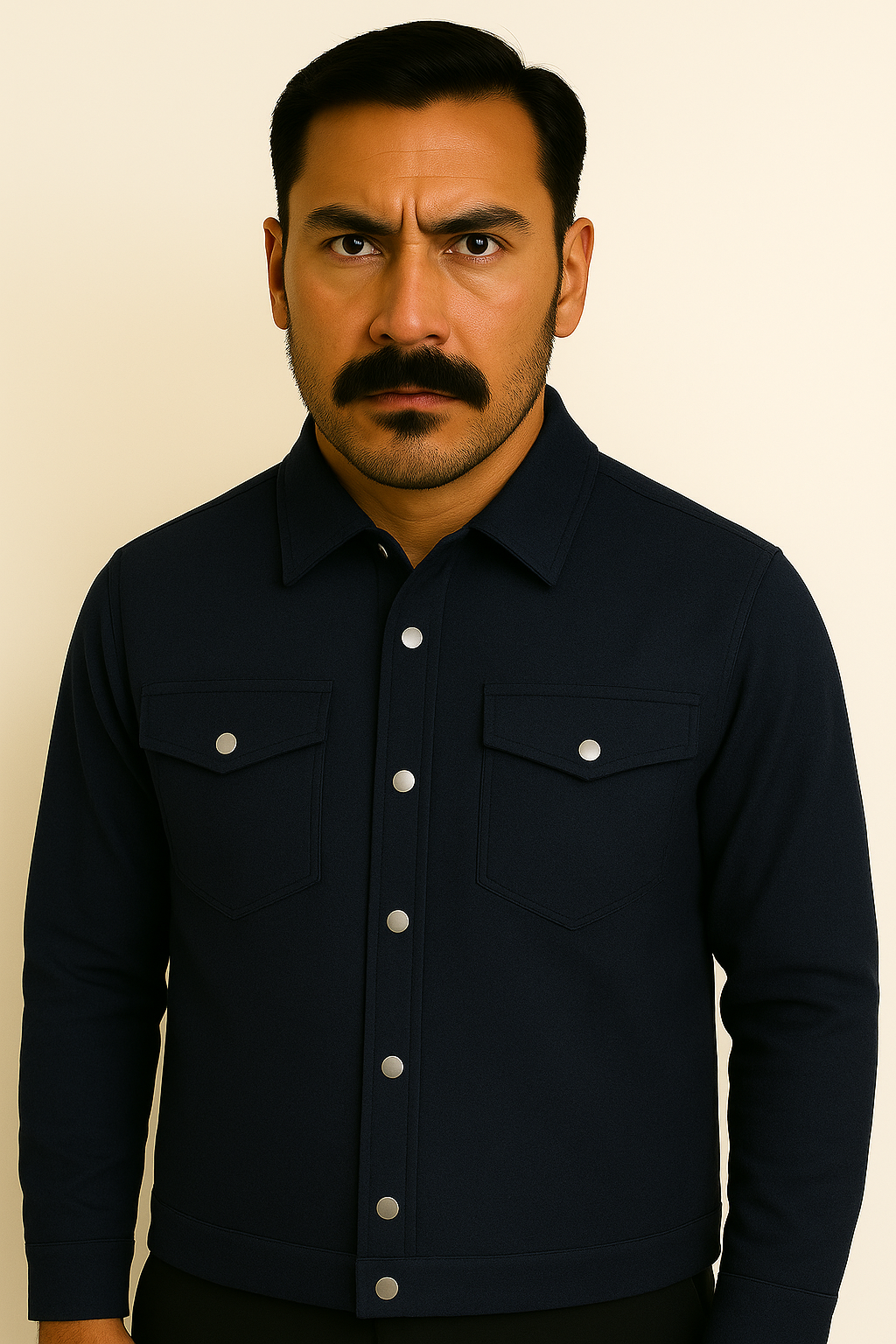 Jaqueta Masculina Vestorinni Overshirt – Bolsos Frontais e Botões de Pressão