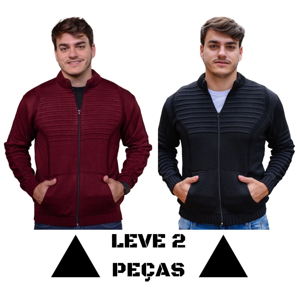 Suéter de Tricot Masculino Firenze Zíper
