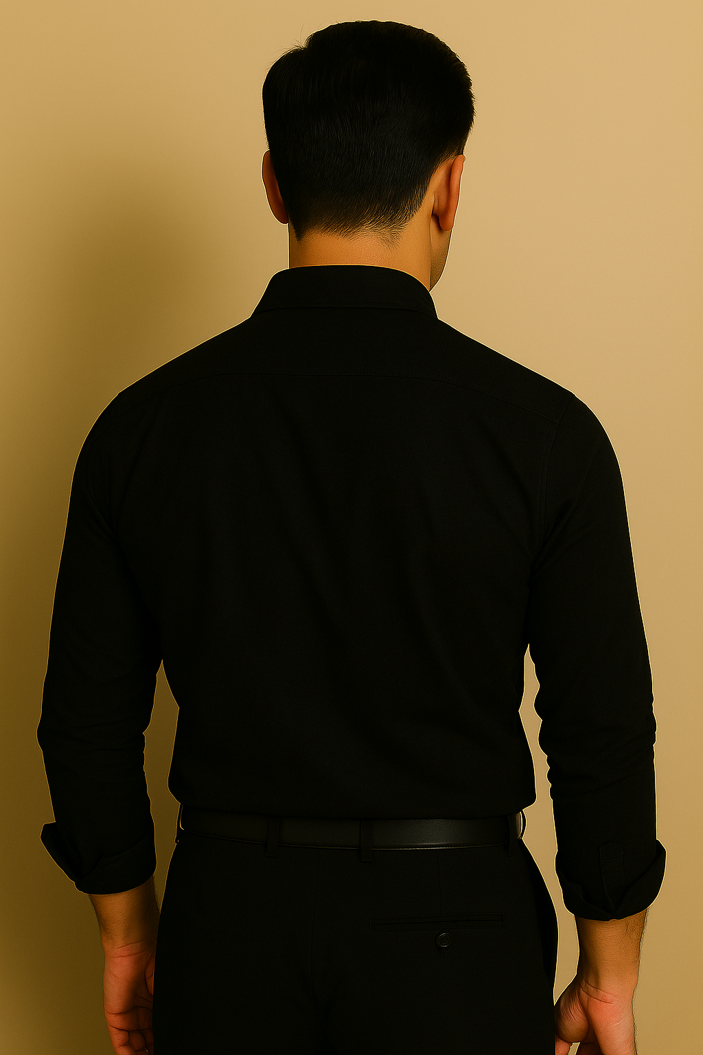 Camisa Masculina de Verão em Algodão e Linho