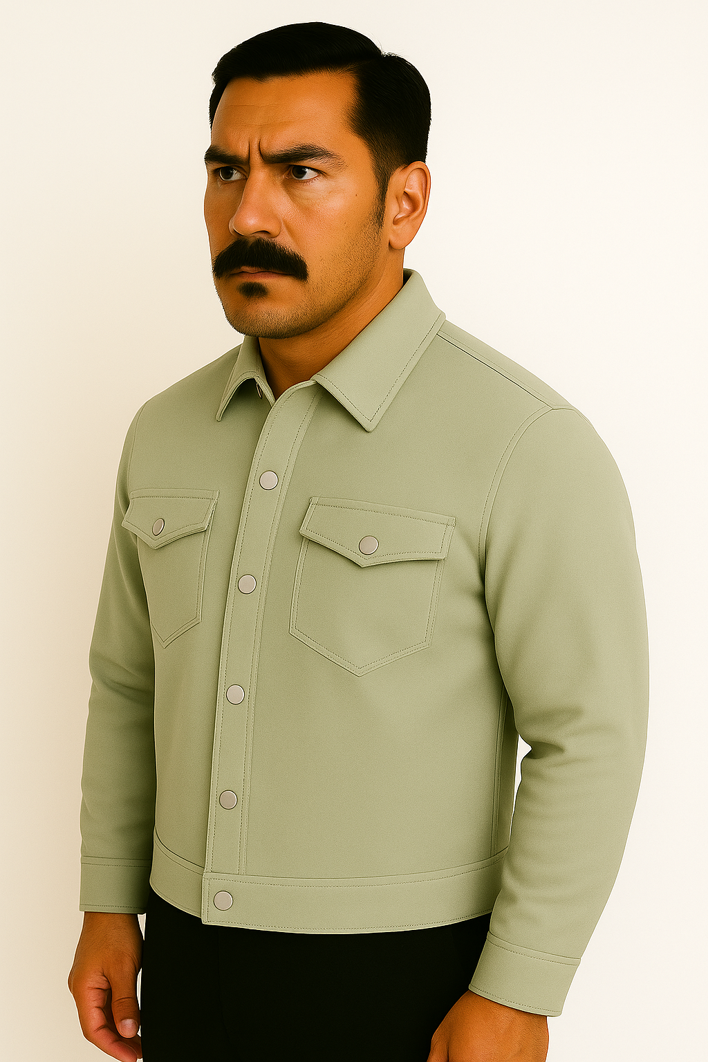 Jaqueta Masculina Vestorinni Overshirt – Bolsos Frontais e Botões de Pressão
