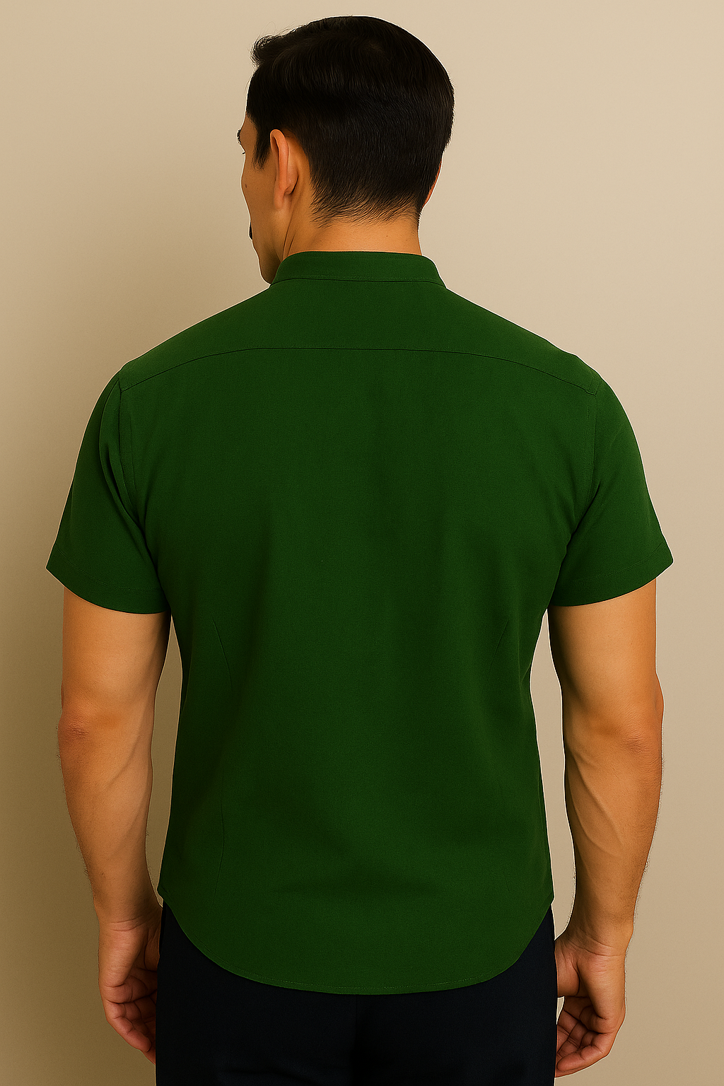 Camisa Social Masculina de Linho Manga Curta