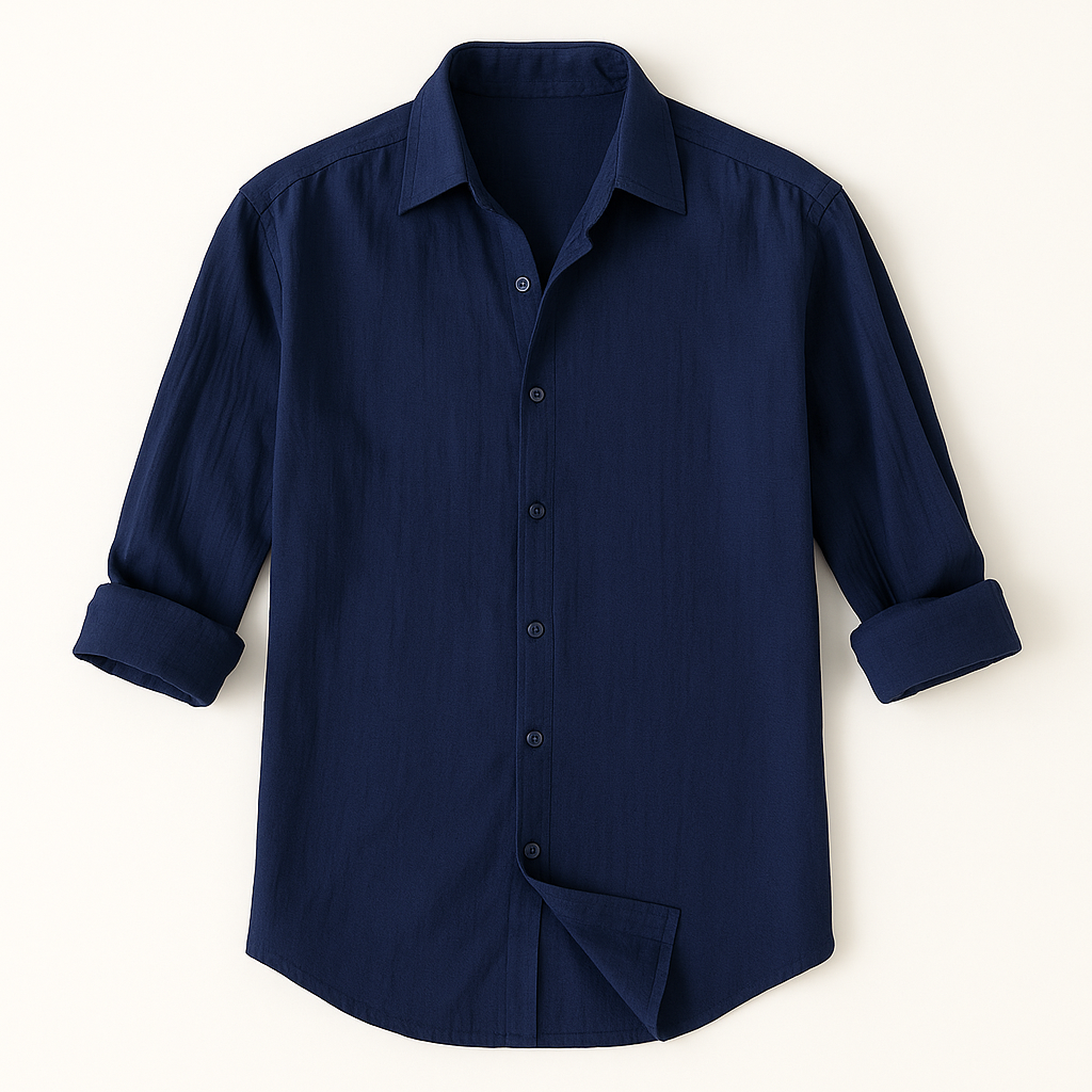 Camisa Masculina de Linho Manga Longa Viscolinho