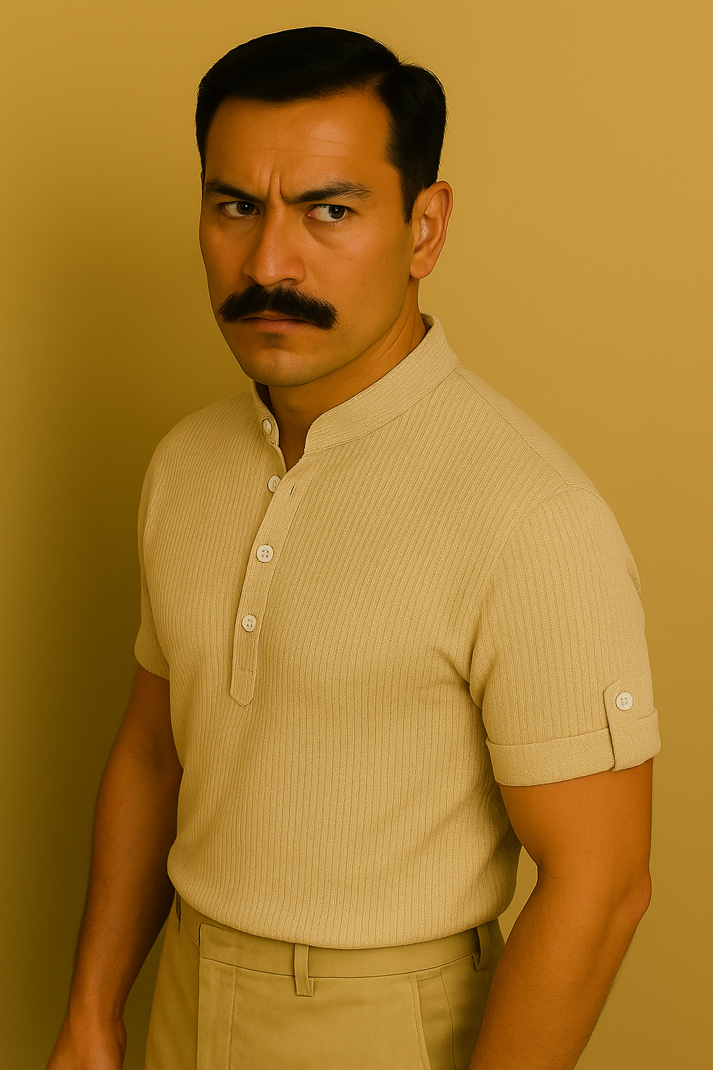 Camisa Masculina Henley de Linho - Estilo Casual e Leve
