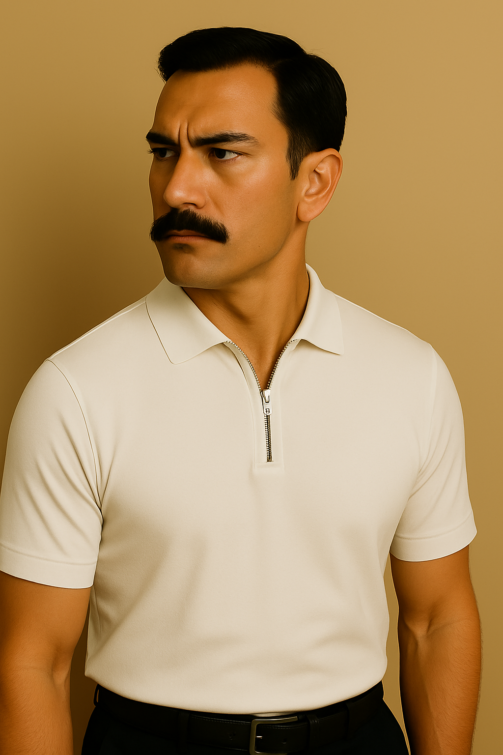 Camisa Polo Masculina Slim Fit com Meio Zíper - Vestorinni
