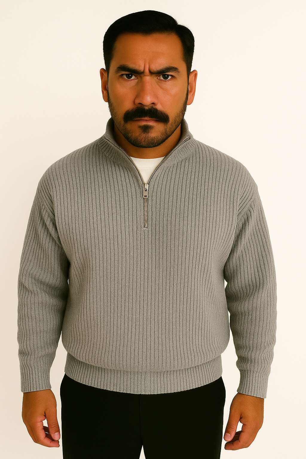 Suéter Masculino Vestorinni com Gola Meia Zíper