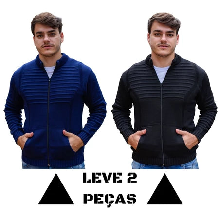 Suéter de Tricot Masculino Firenze Zíper