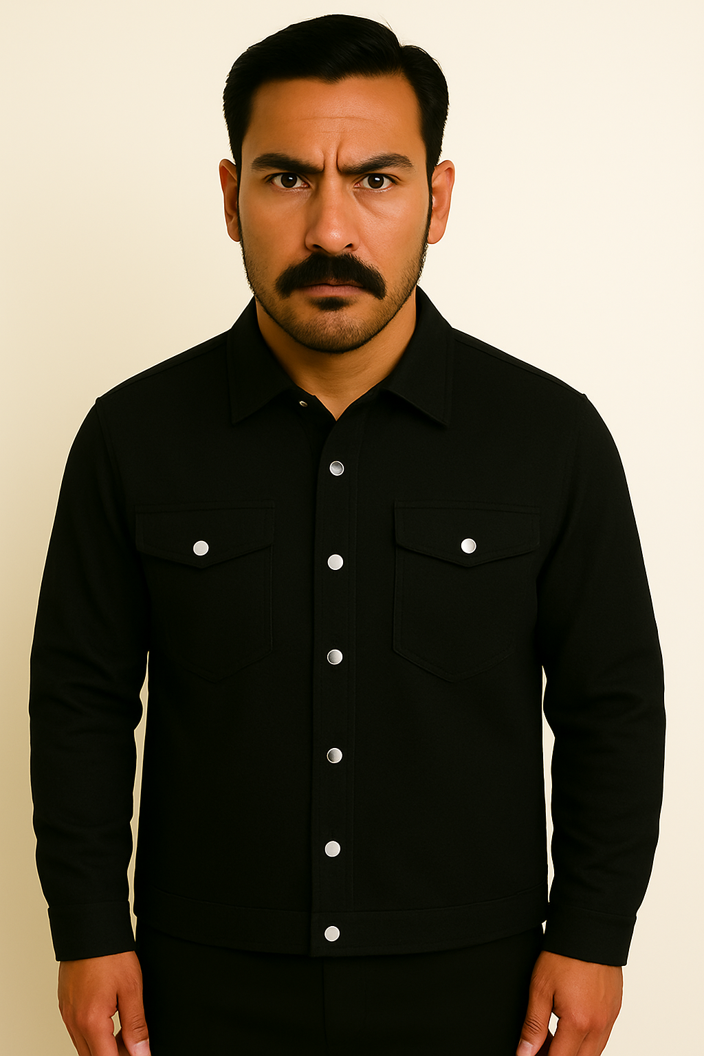 Jaqueta Masculina Vestorinni Overshirt – Bolsos Frontais e Botões de Pressão