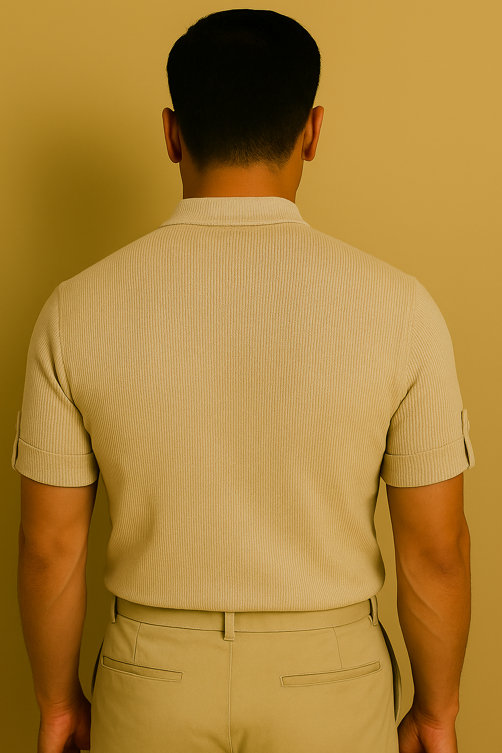 Camisa Masculina Henley de Linho - Estilo Casual e Leve