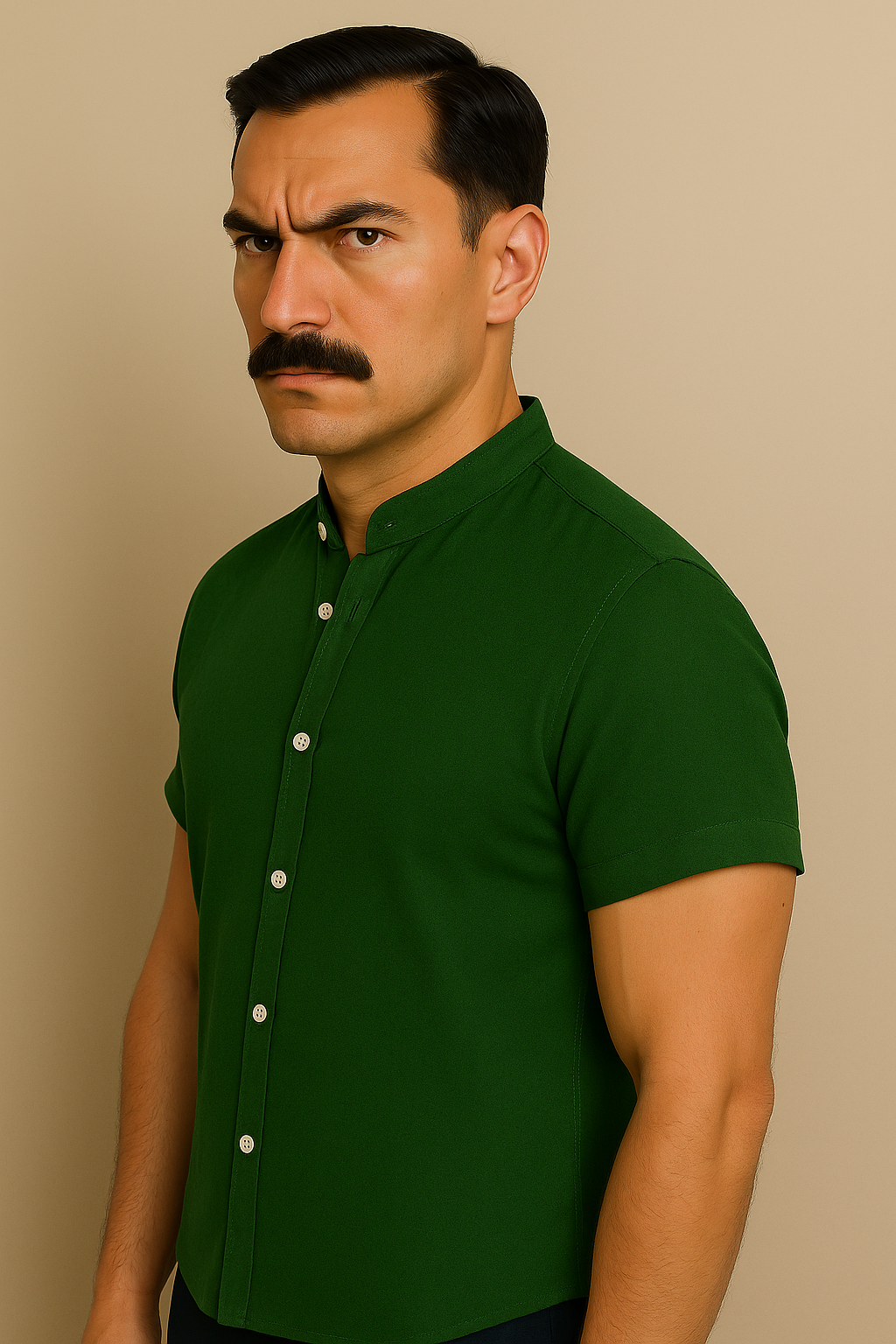Camisa Social Masculina de Linho Manga Curta