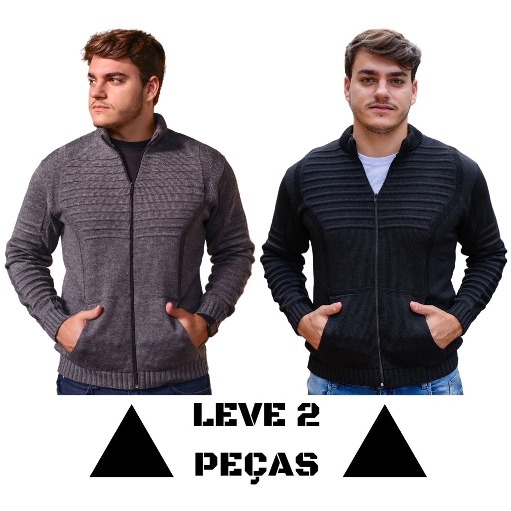 Suéter de Tricot Masculino Firenze Zíper
