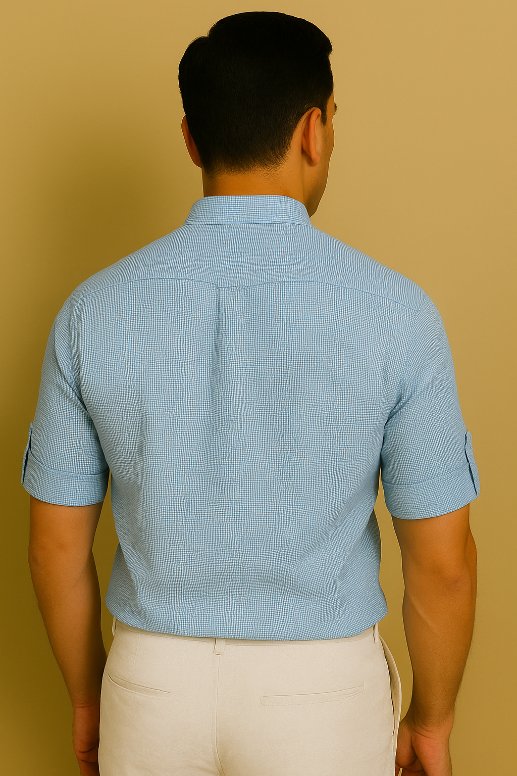 Camisa Masculina Henley de Linho - Estilo Casual e Leve