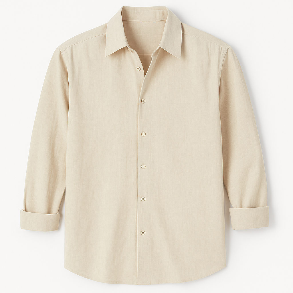 Camisa Masculina de Linho Manga Longa Viscolinho