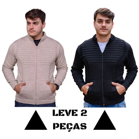 Suéter de Tricot Masculino Firenze Zíper