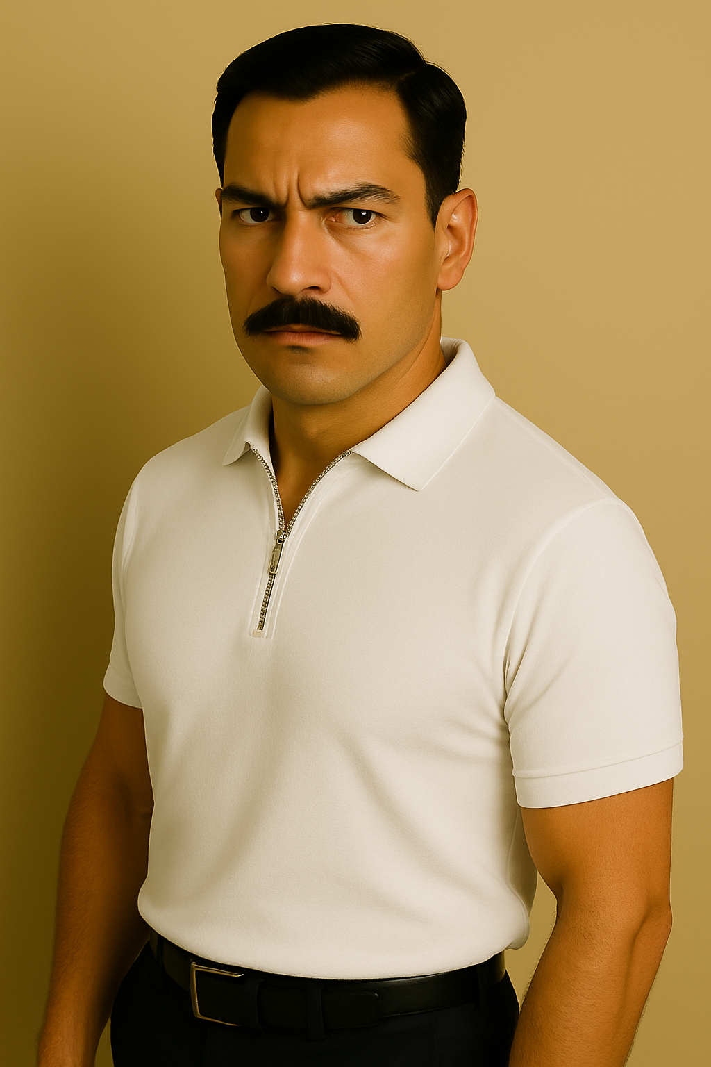 Camisa Polo Masculina Slim Fit com Meio Zíper - Vestorinni