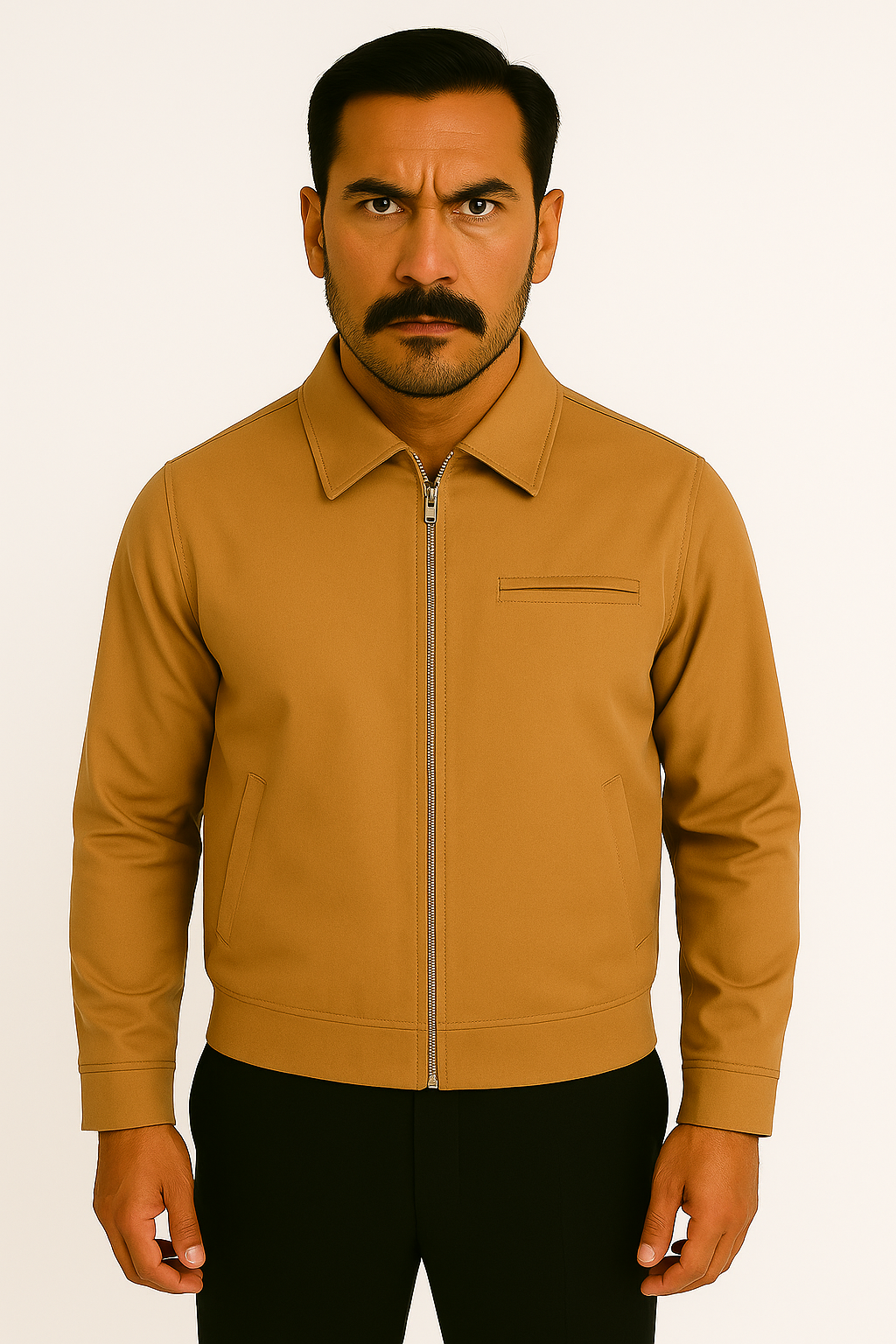 Jaqueta Masculina Elegância Casual com Zíper