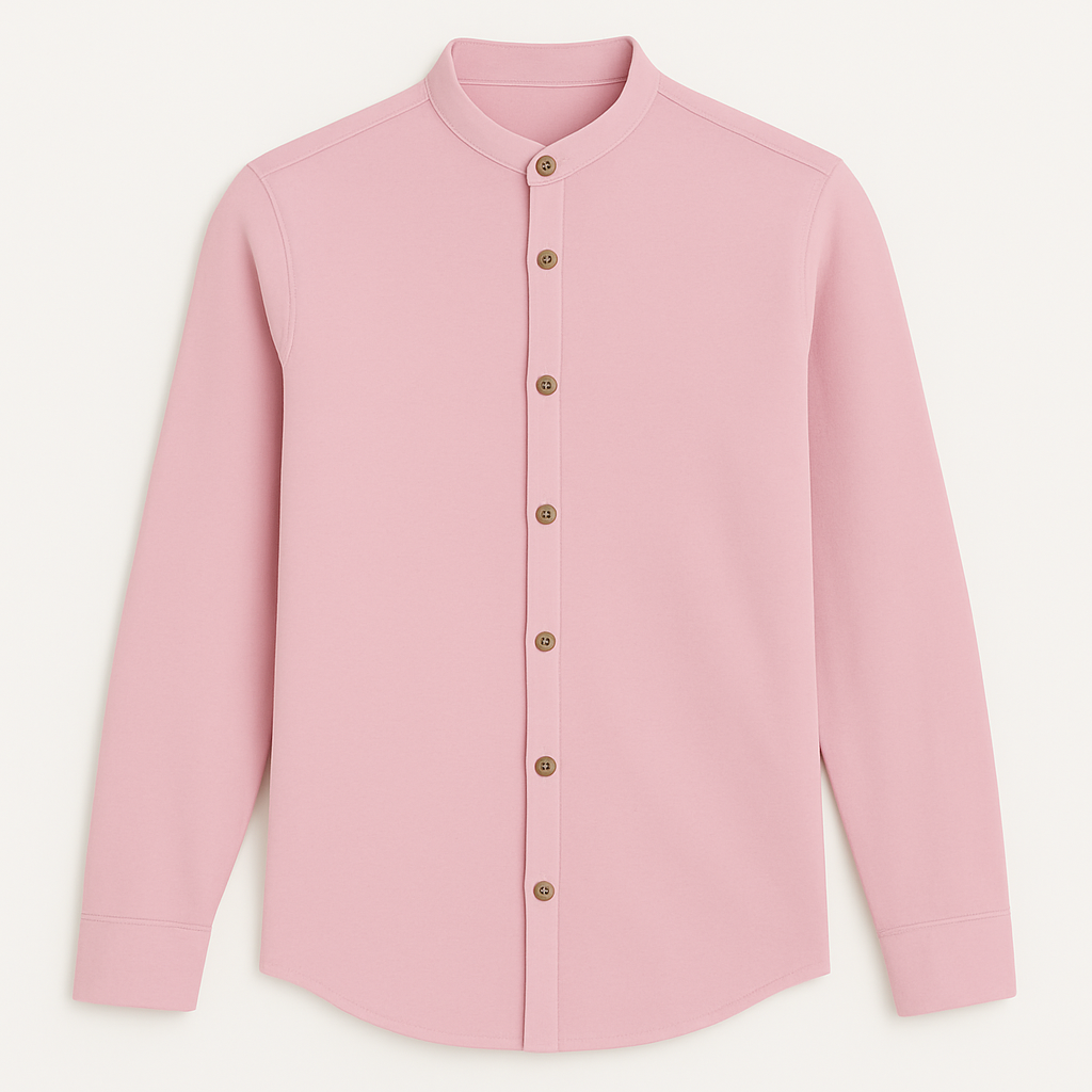 Camisa Social Linho Masculina Gola Padre