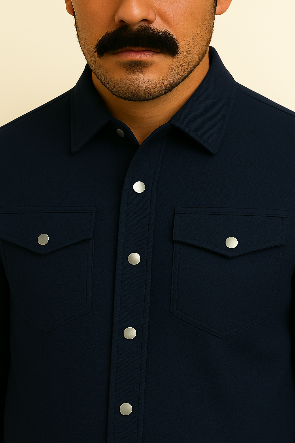 Jaqueta Masculina Vestorinni Overshirt – Bolsos Frontais e Botões de Pressão