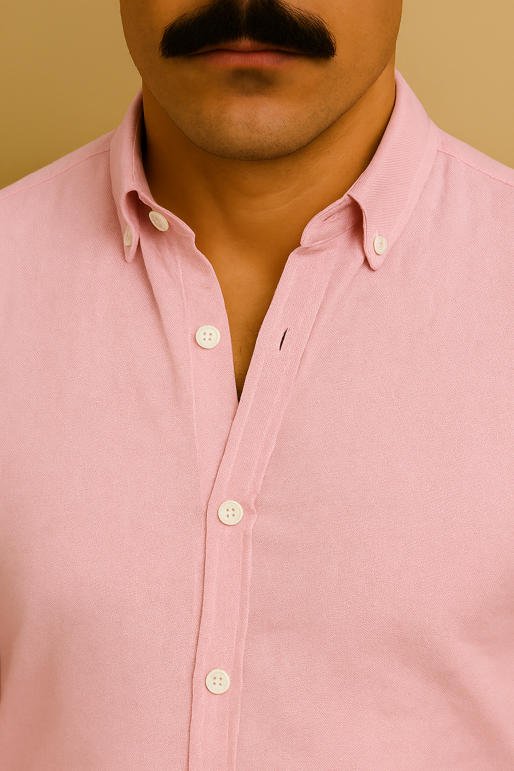 Camisa Masculina de Verão em Algodão e Linho