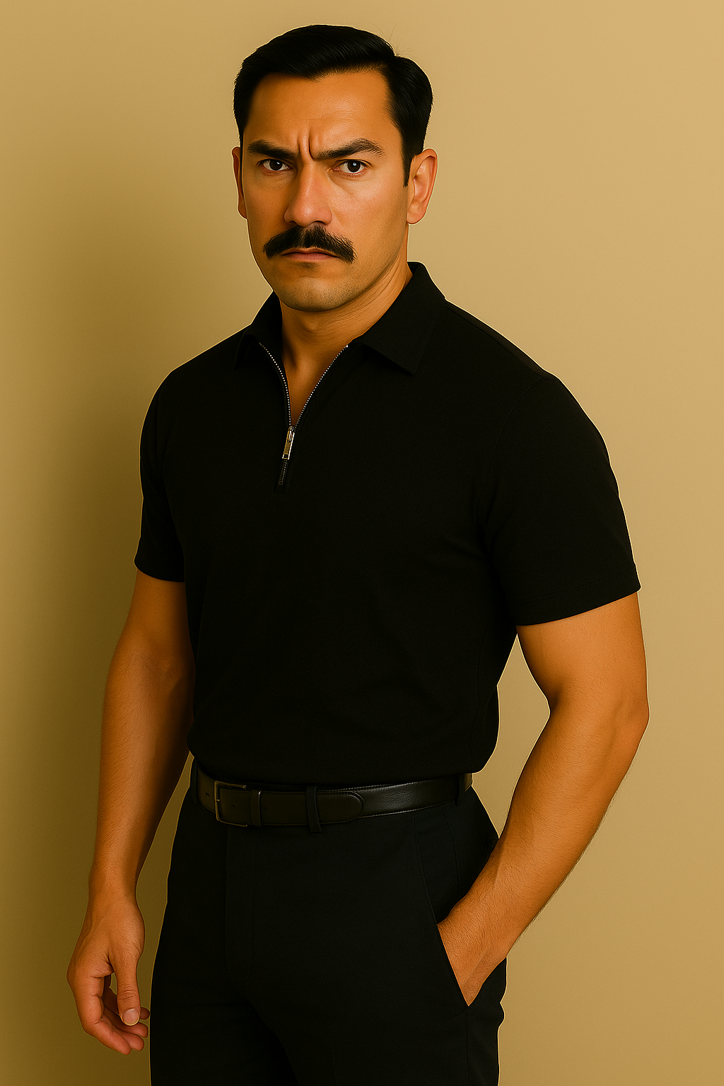 Camisa Polo Masculina Slim Fit com Meio Zíper - Vestorinni