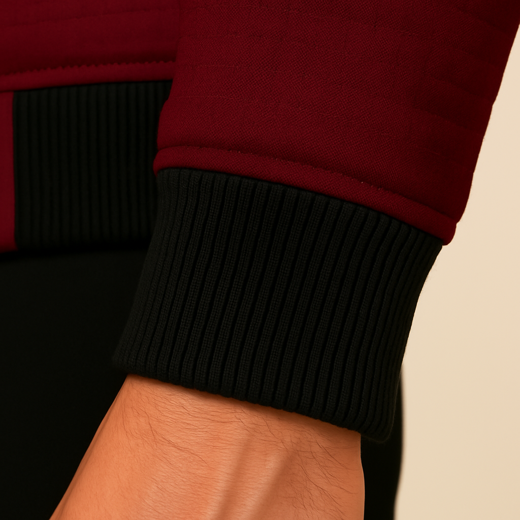 Jaqueta Masculina Casual com Zíper e Gola Stand