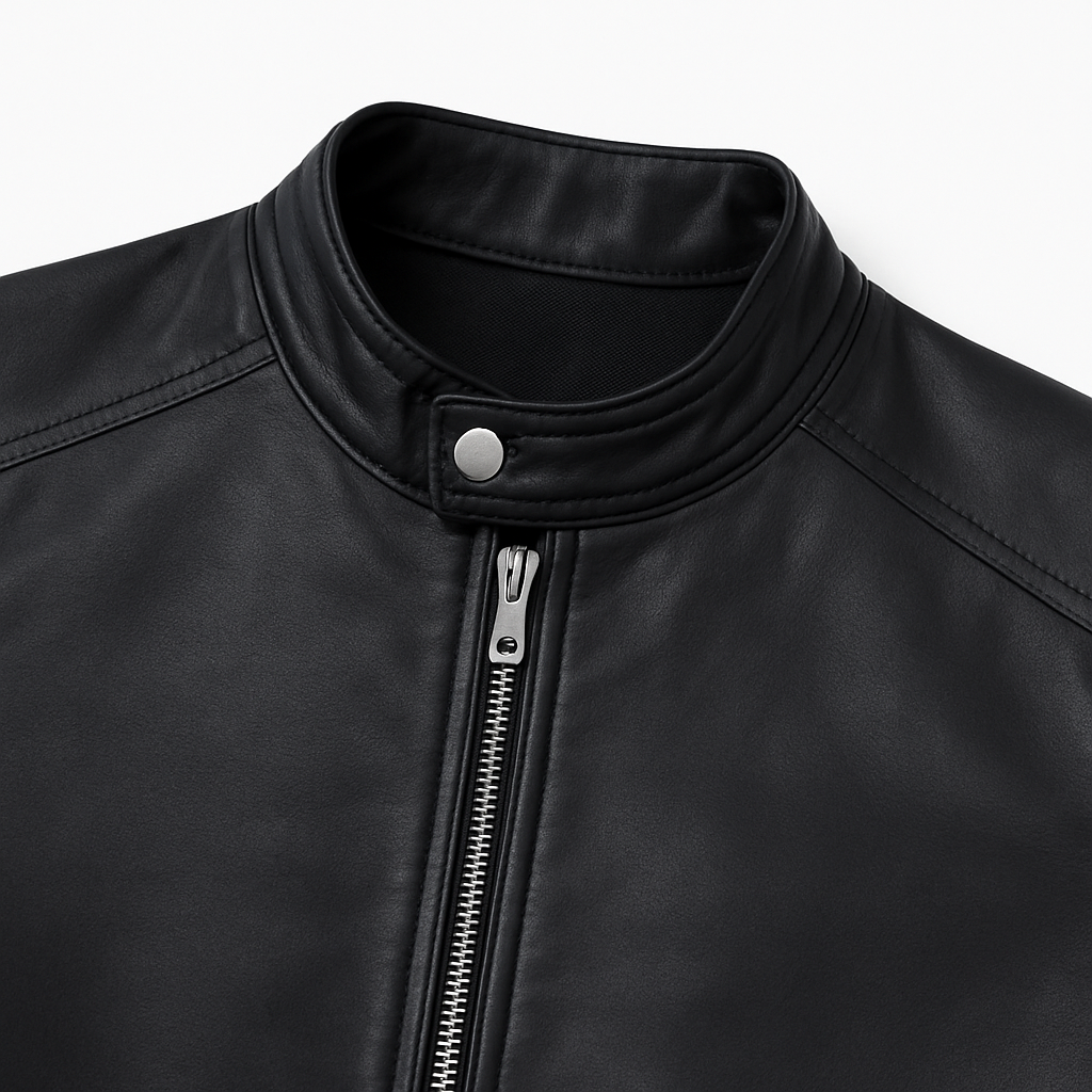 Jaqueta de Couro Masculina Preta