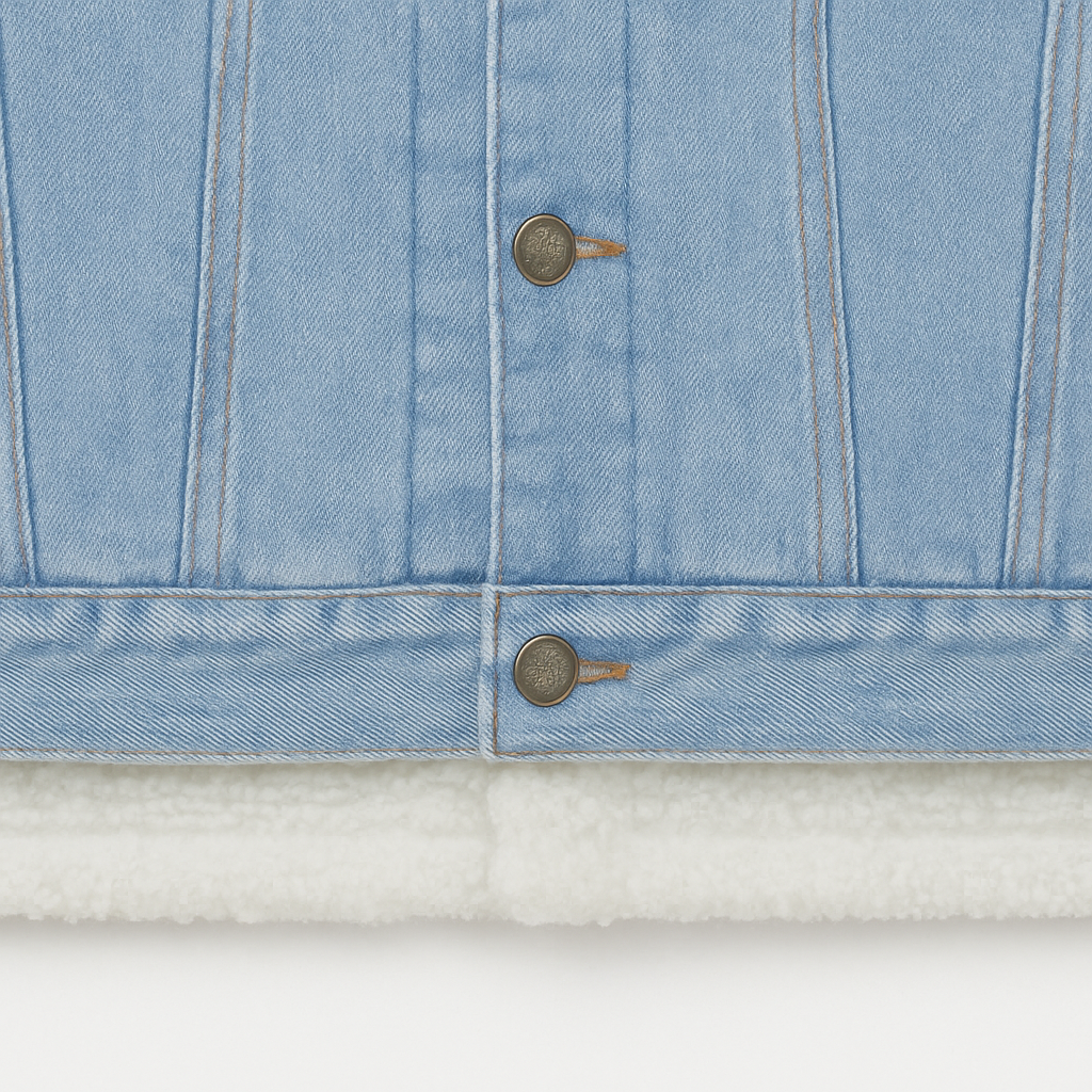 Jaqueta Masculina Jeans de Inverno com Forro de Lã