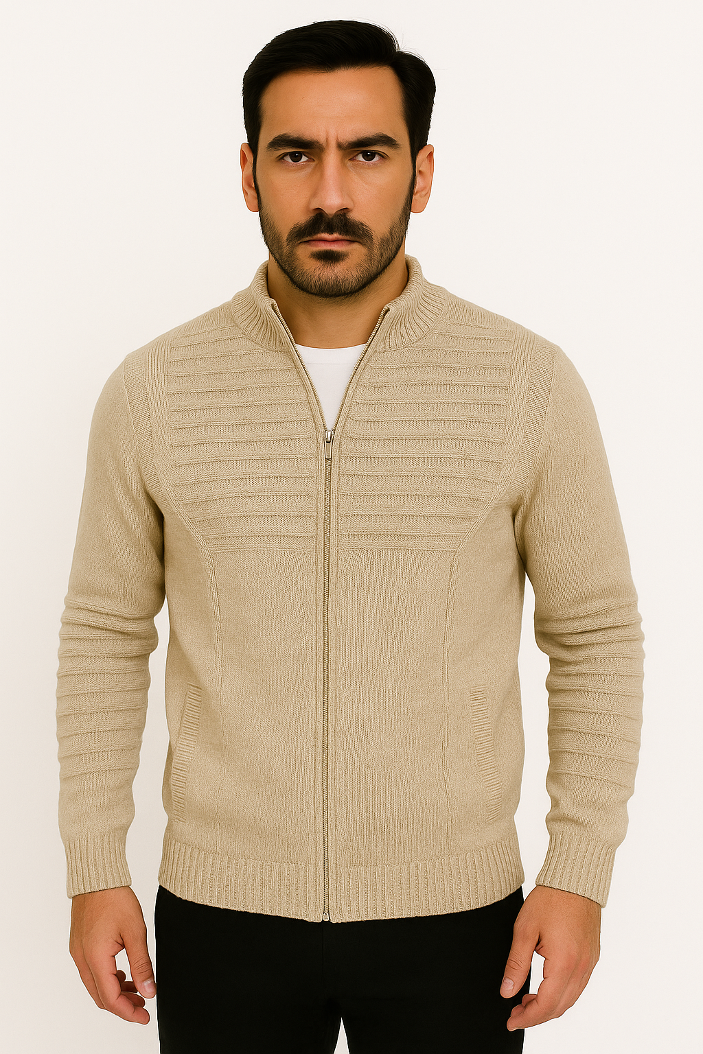 Suéter de Tricot Masculino Firenze Zíper