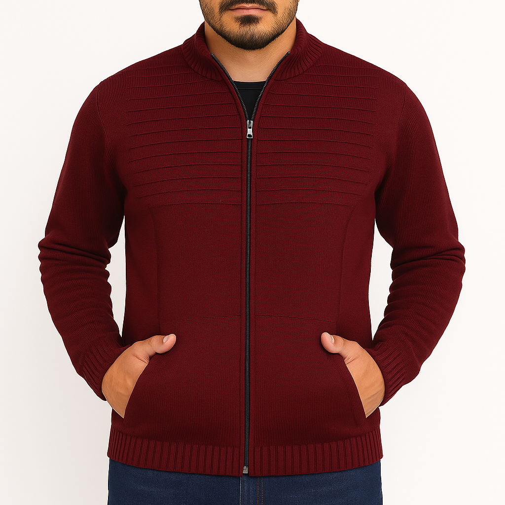 Suéter de Tricot Masculino Firenze Zíper