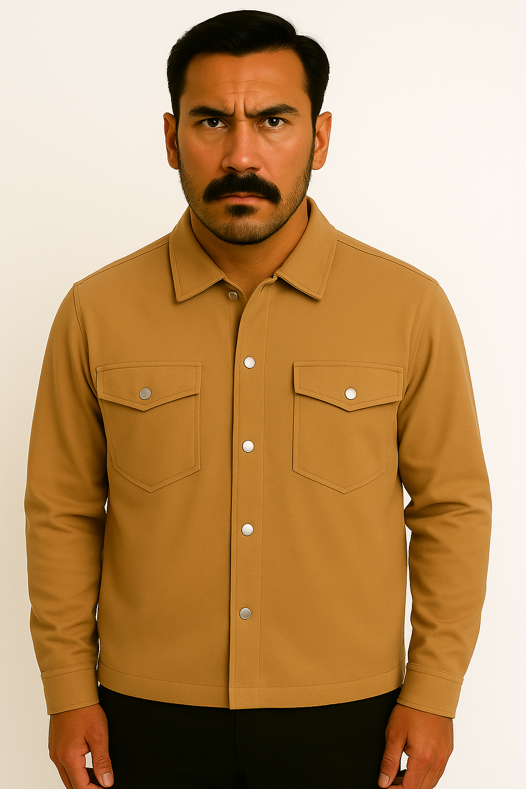 Jaqueta Masculina Vestorinni Overshirt – Bolsos Frontais e Botões de Pressão