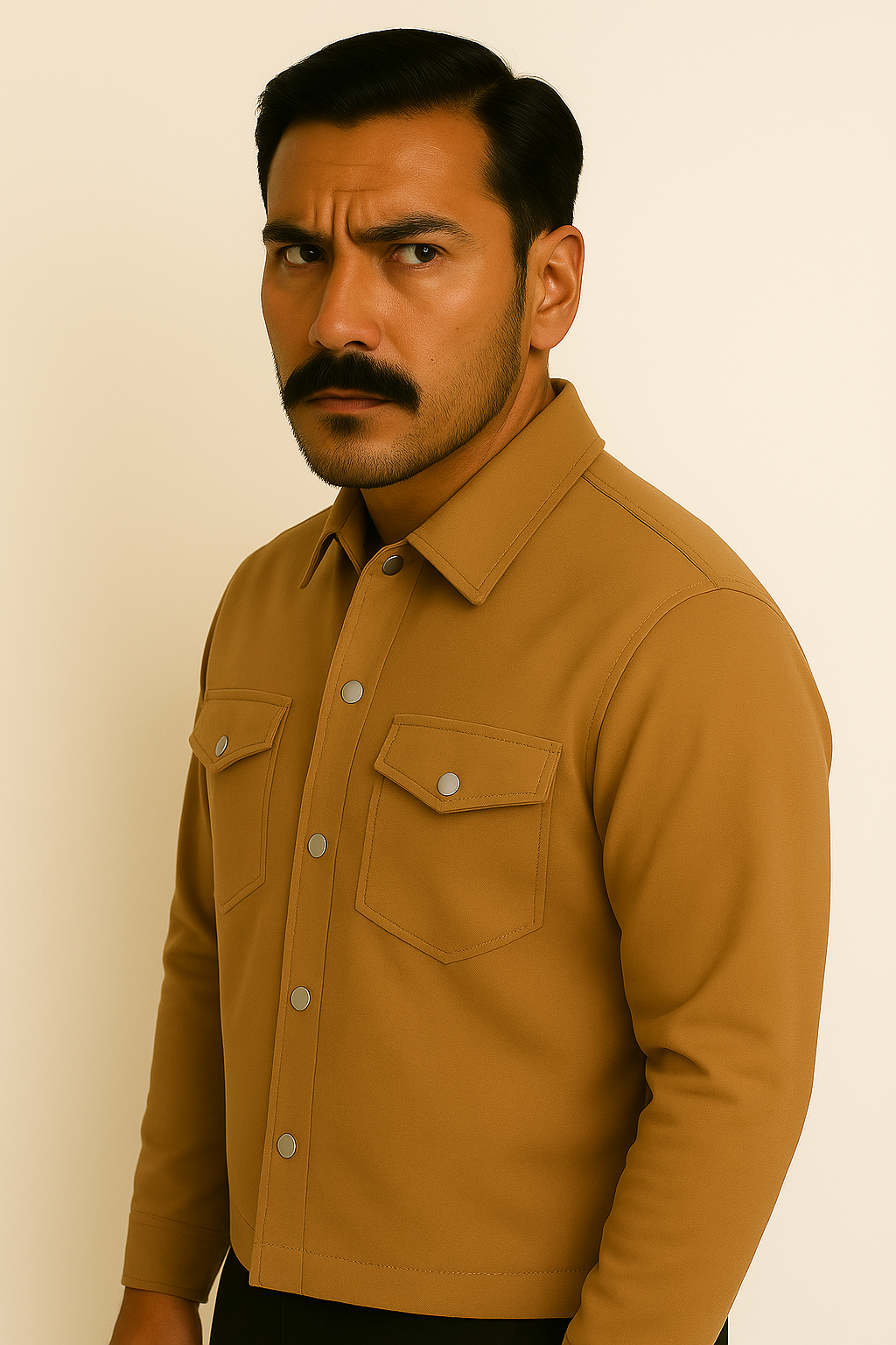 Jaqueta Masculina Vestorinni Overshirt – Bolsos Frontais e Botões de Pressão