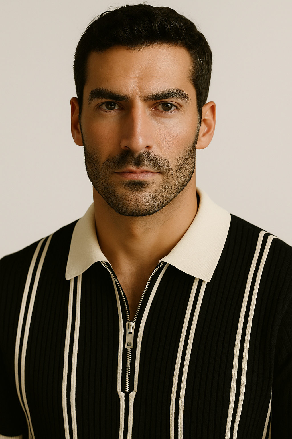 Camisa Polo Masculina com Meia Zíper - Estilo Moderno