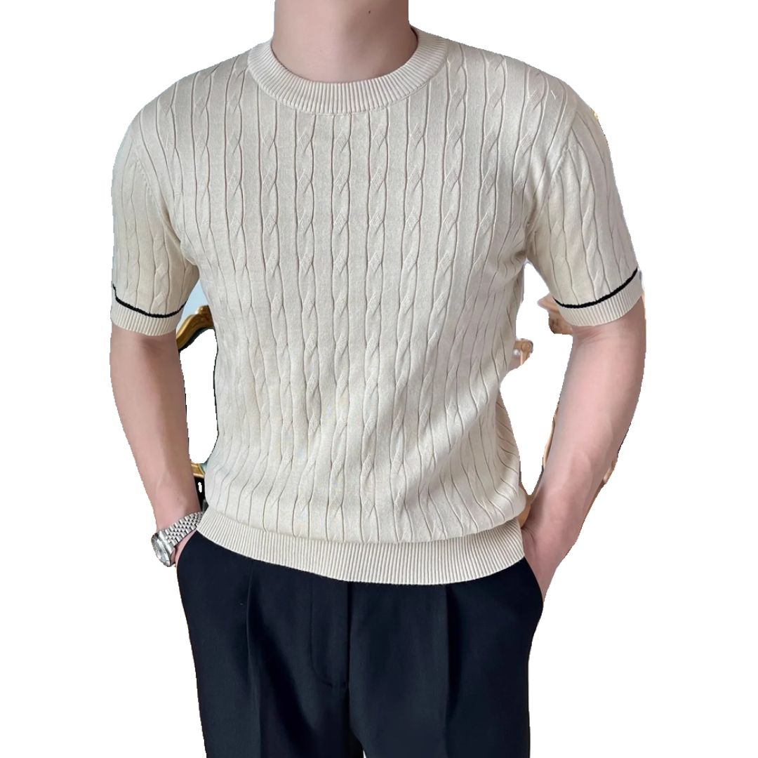 Camiseta Masculina Slim Fit de Malha - Vestorinni