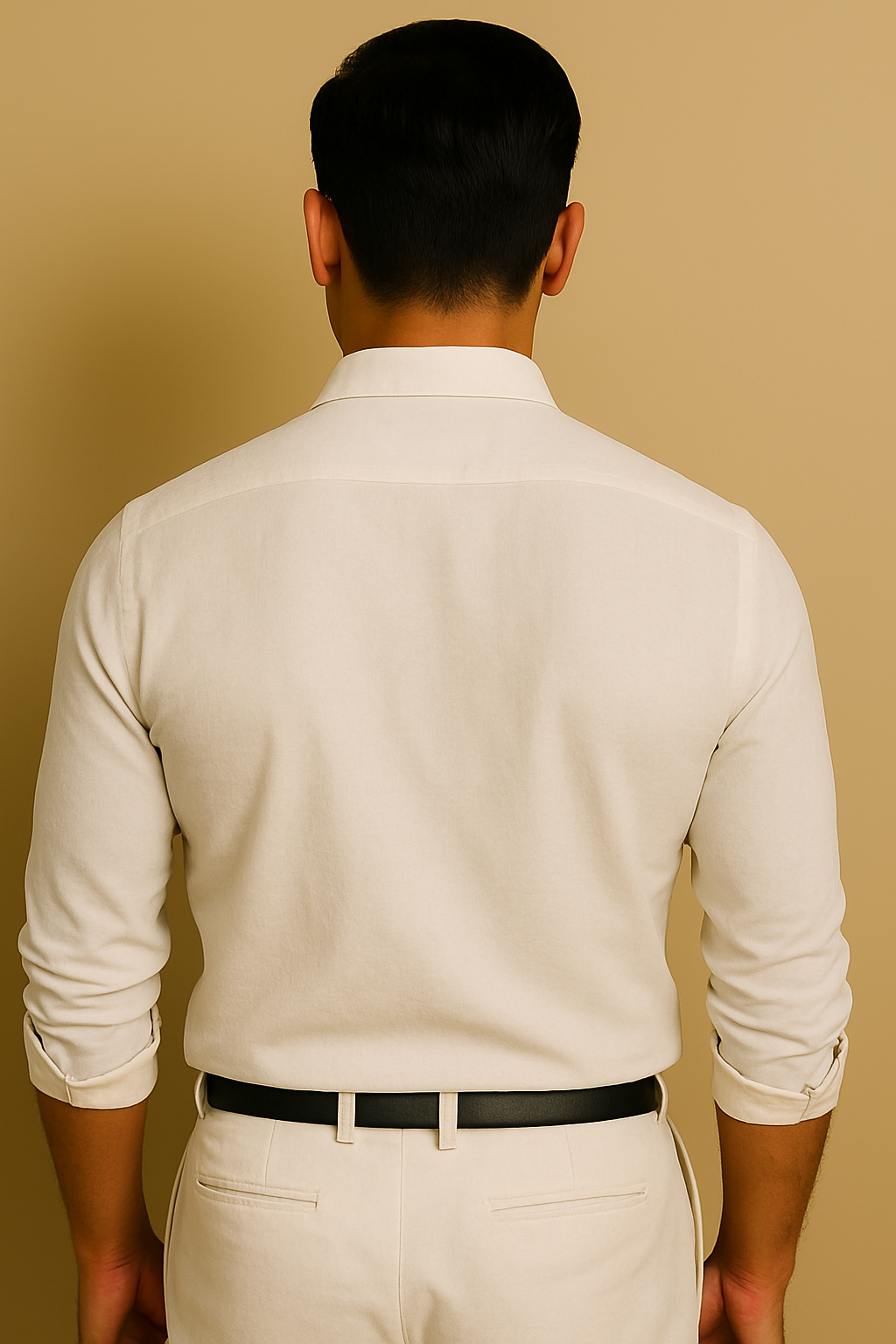 Camisa Masculina de Verão em Algodão e Linho