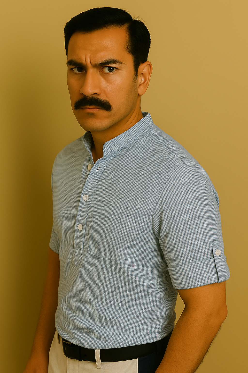 Camisa Masculina Henley de Linho - Estilo Casual e Leve