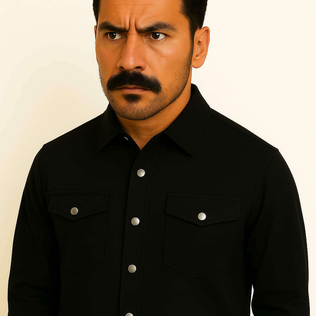 Jaqueta Masculina Vestorinni Overshirt – Bolsos Frontais e Botões de Pressão