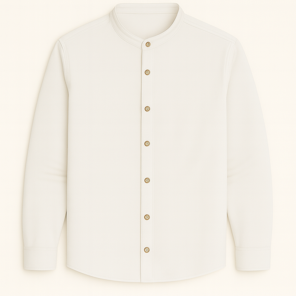 Camisa Social Linho Masculina Gola Padre