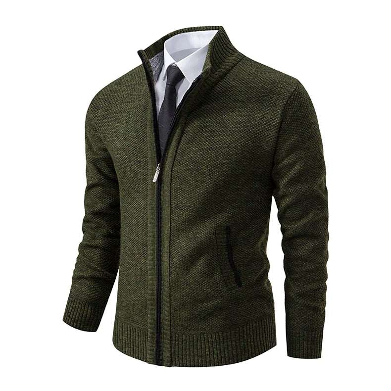Cardigan Masculino de Flanela com Zíper