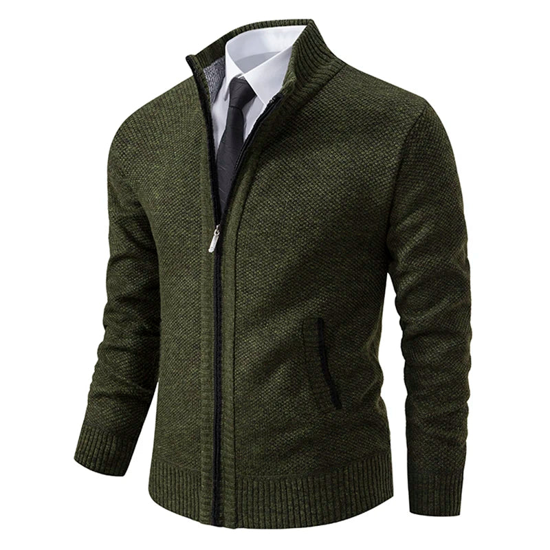 Cardigan Masculino de Flanela com Zíper