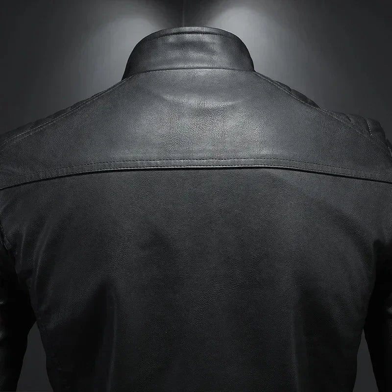 Jaqueta Masculina de Couro Casual Vestorinni