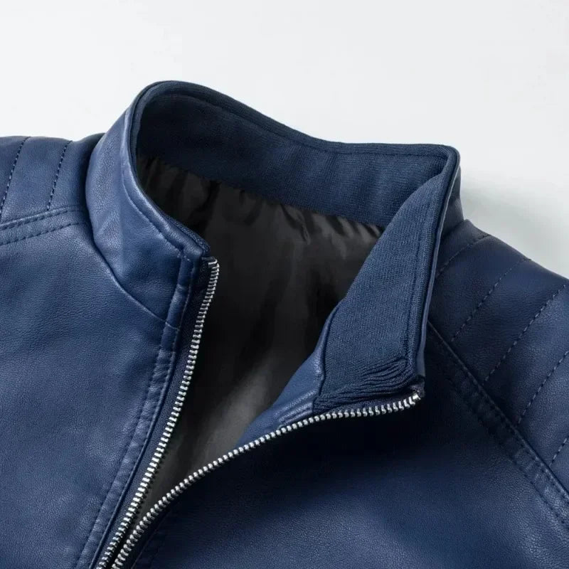 Jaqueta Masculina de Couro Casual Vestorinni