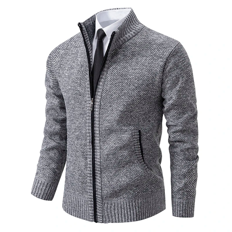 Cardigan Masculino de Flanela com Zíper