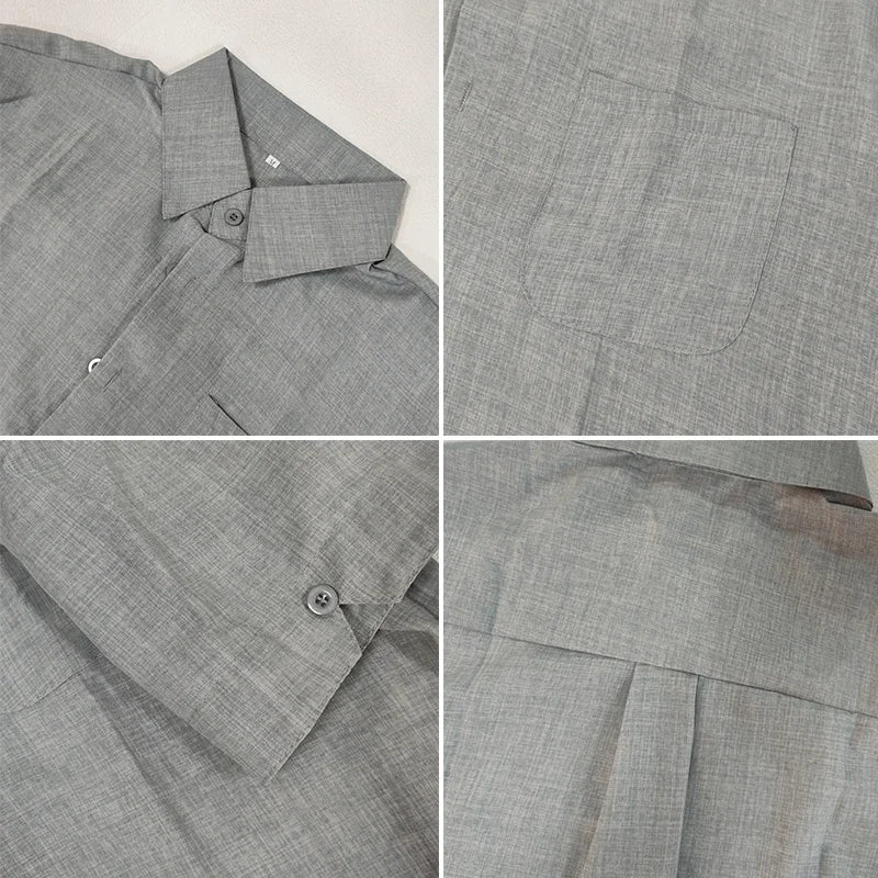 Camisas de linho de algodão de verão para homens casuais camisas de manga curta blusas sólidas gola virada para baixo camisas de praia formais roupas masculinas
