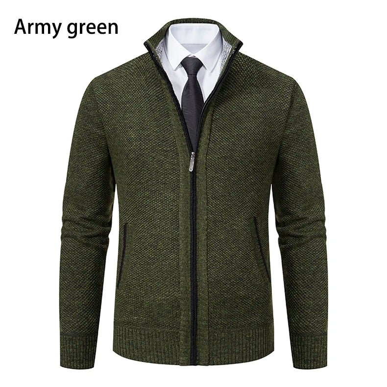 Cardigan Masculino de Flanela com Zíper