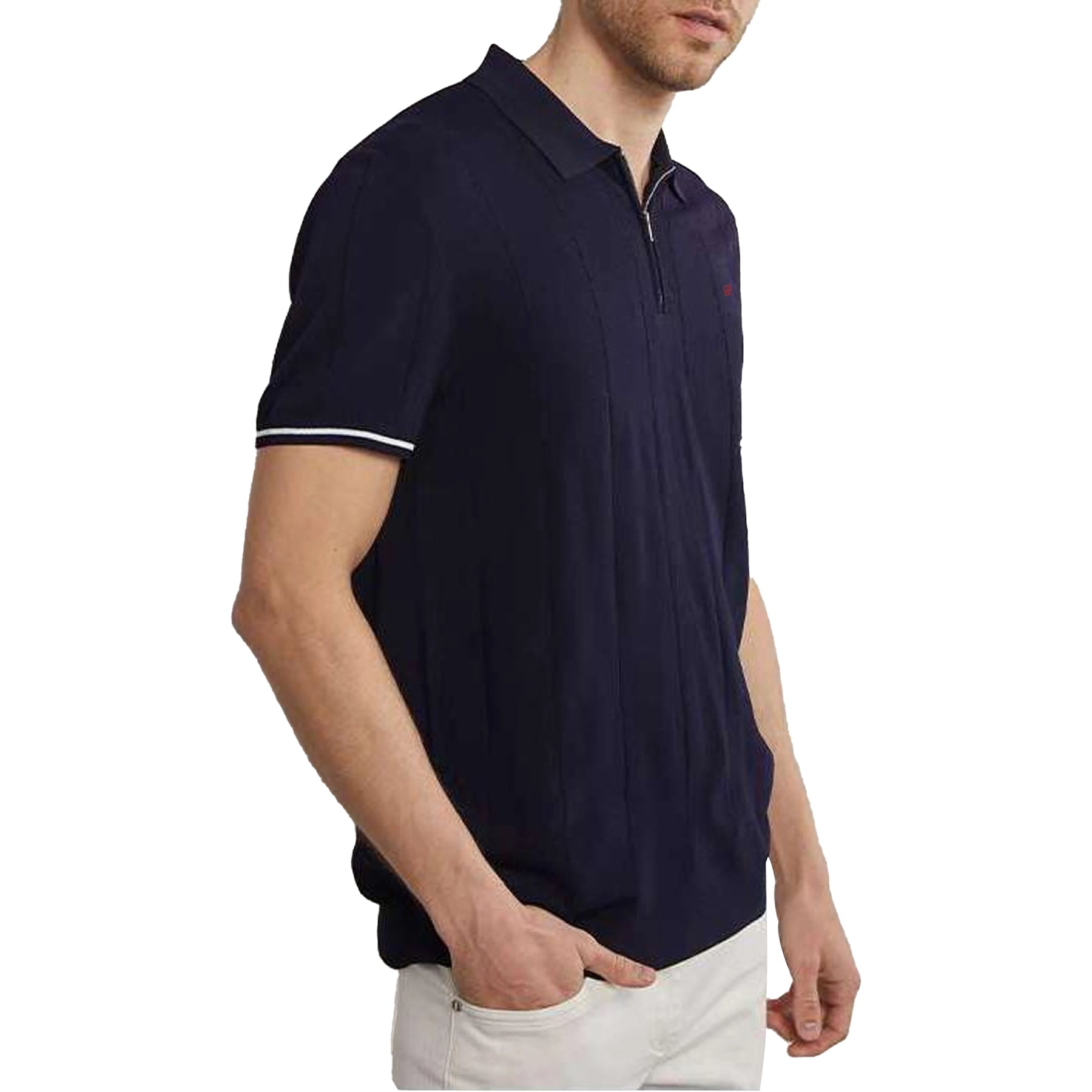 Chch 2024 novo verão camisa polo de malha com nervuras para homens respirável e legal marca qualidade camisas polo texturizadas dos homens