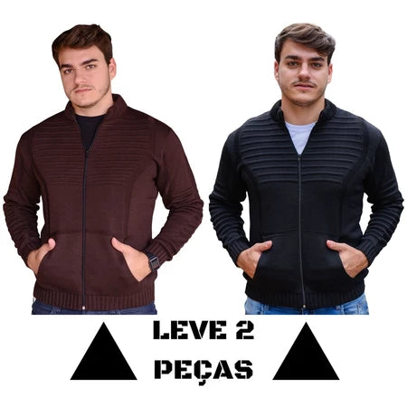 Suéter de Tricot Masculino Firenze Zíper