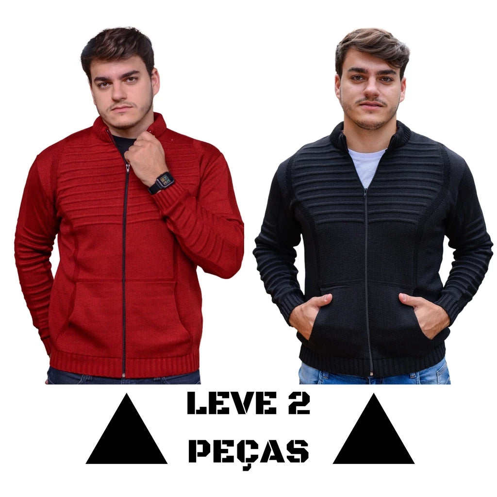Suéter de Tricot Masculino Firenze Zíper