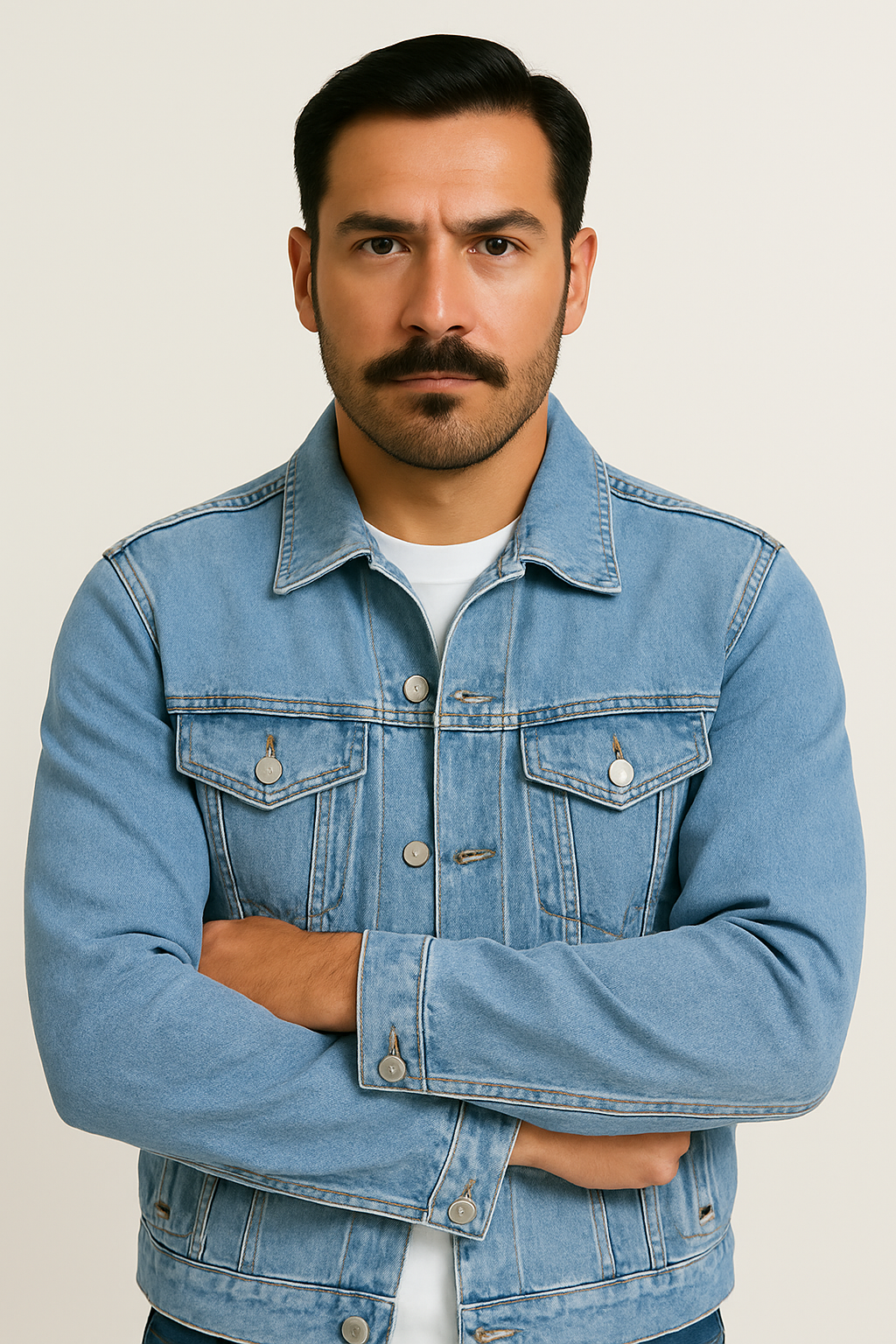 Jaqueta Jeans Masculina Milano Azzurra – Estilo Urbano Azul Claro | Vestorinni
