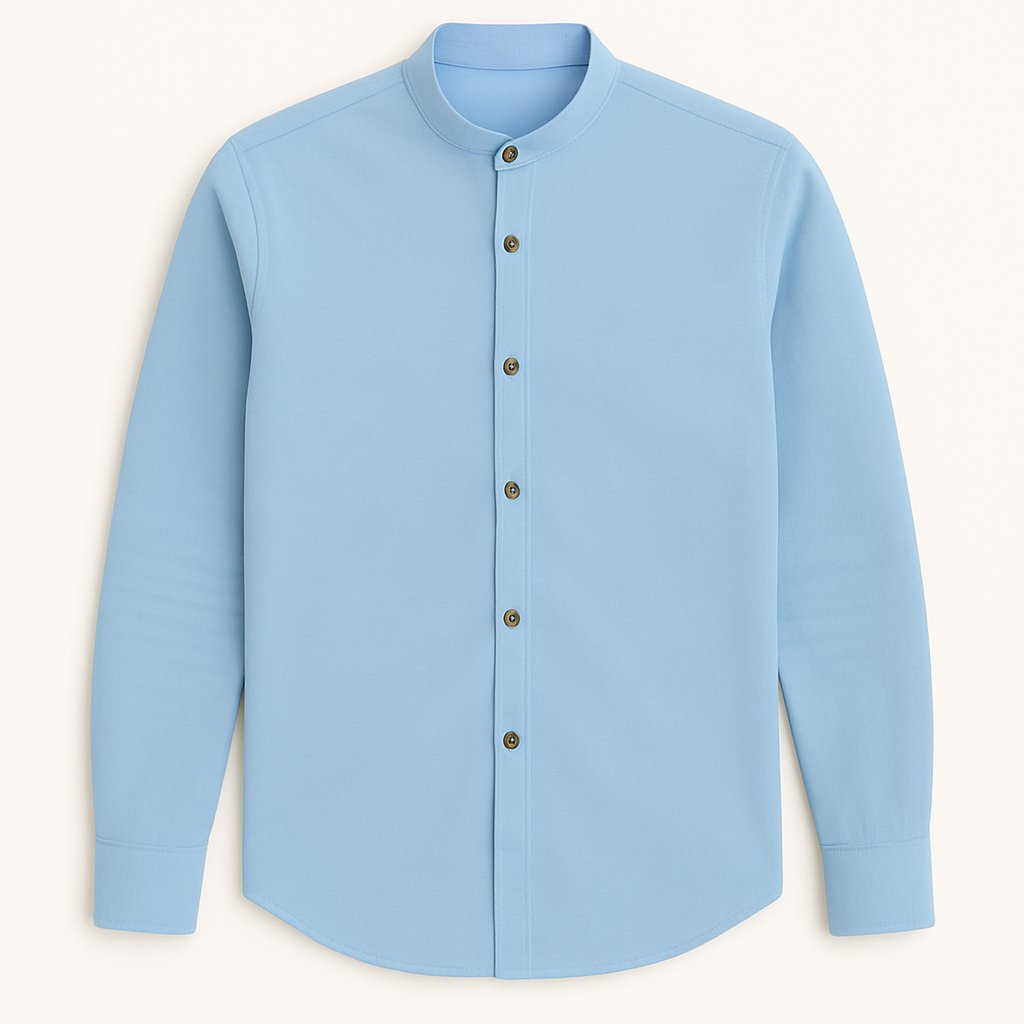 Camisa Social Linho Masculina Gola Padre