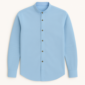 Camisa Social Linho Masculina Gola Padre