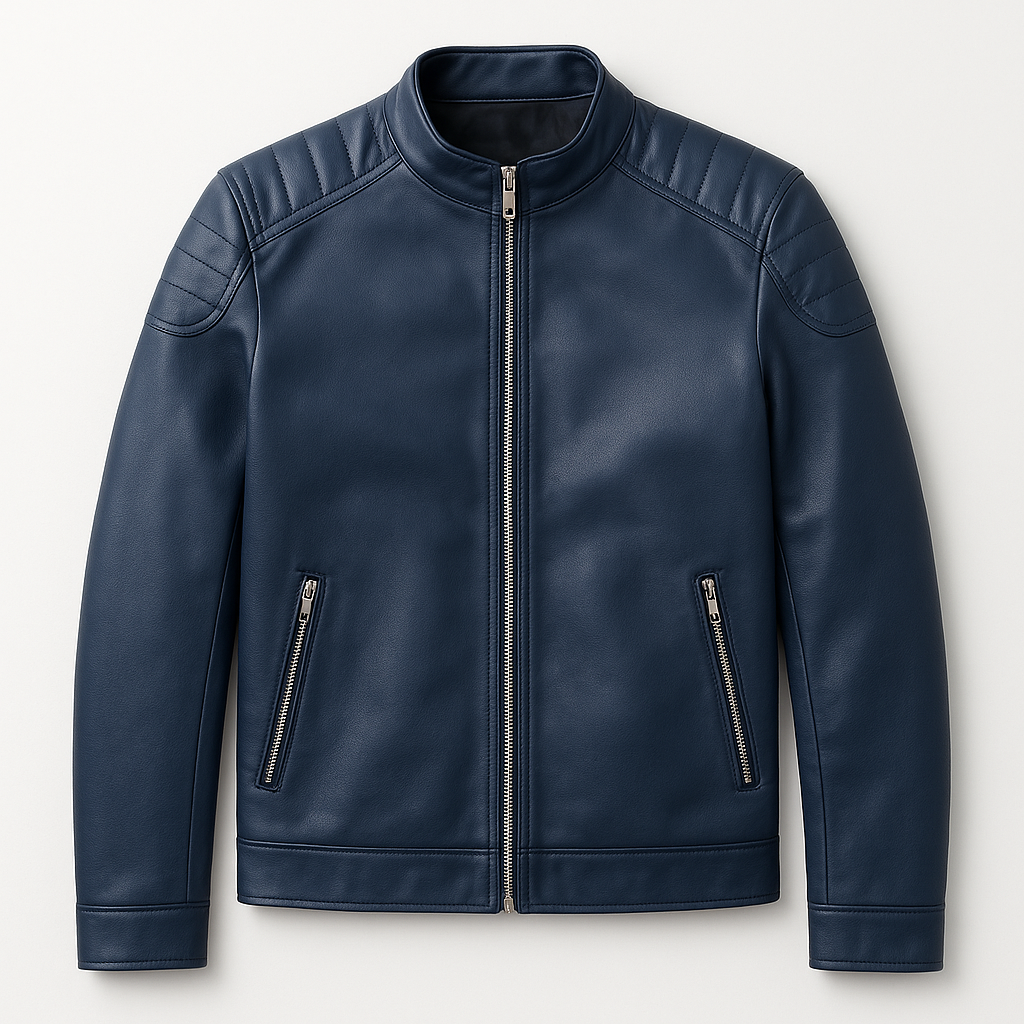 Jaqueta Masculina de Couro Casual Vestorinni